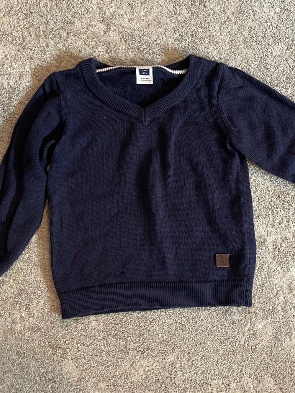 Janie & Jack Navy Crewneck Sweater - Classic Knit